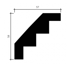 Карниз Европласт 1.50.140 гибкий Пенополиуретан 2000*56*56 мм