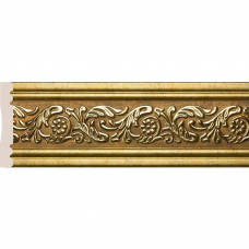 Бордюр Cosca W1010-G327 Полистирол Античное золото 2400*100*9 мм