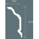 Карниз Европласт 1.50.121 Пенополиуретан 2000*101*50 мм